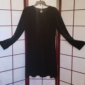 Teddi Evening Velvety Soft Black Dress